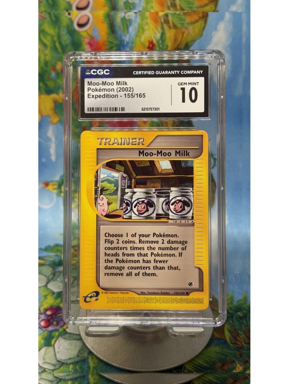 Moo-Moo Milk Pokémon Expedition 155/165 2002 CGC 10